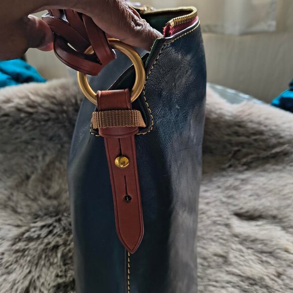 Dooney & Bourke Florentine Twist Strap Hobo Shoulder Bag (Navy) - Picture 7 of 8